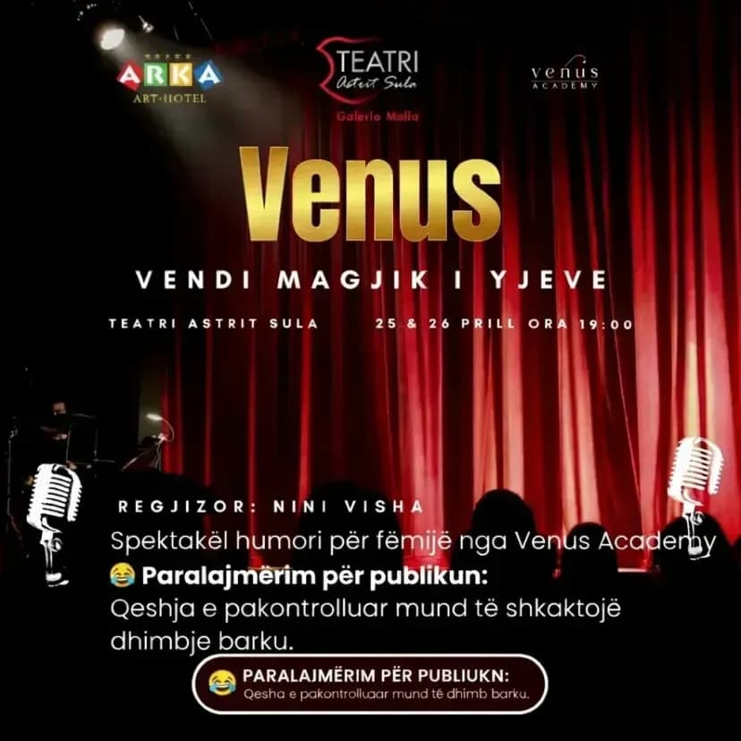 Afisha e Venus Academy - Vëndi Magjik i Yjeve
